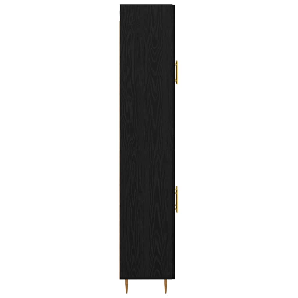 Highboard Black Oak 69.5 x 34 x 180 cm Engineered Wood