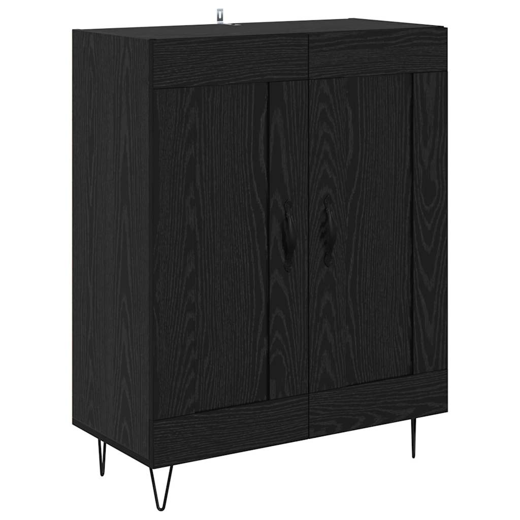 Highboard Black Oak 69.5 x 34 x 180 cm Engineered Wood