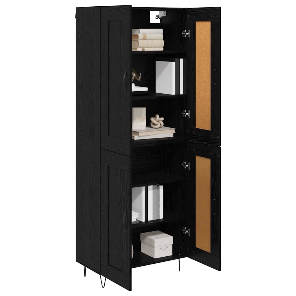 Highboard Black Oak 69.5 x 34 x 180 cm Engineered Wood