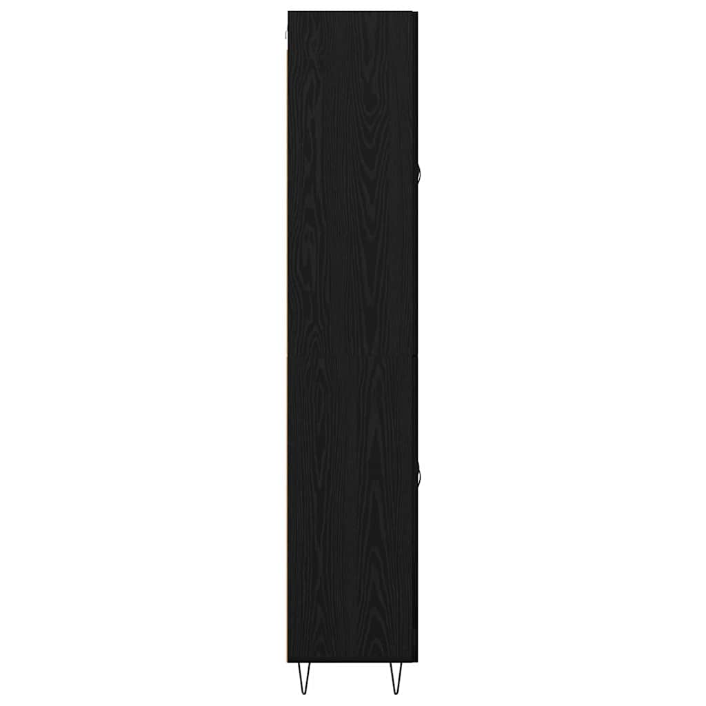 Highboard Black Oak 69.5 x 34 x 180 cm Engineered Wood