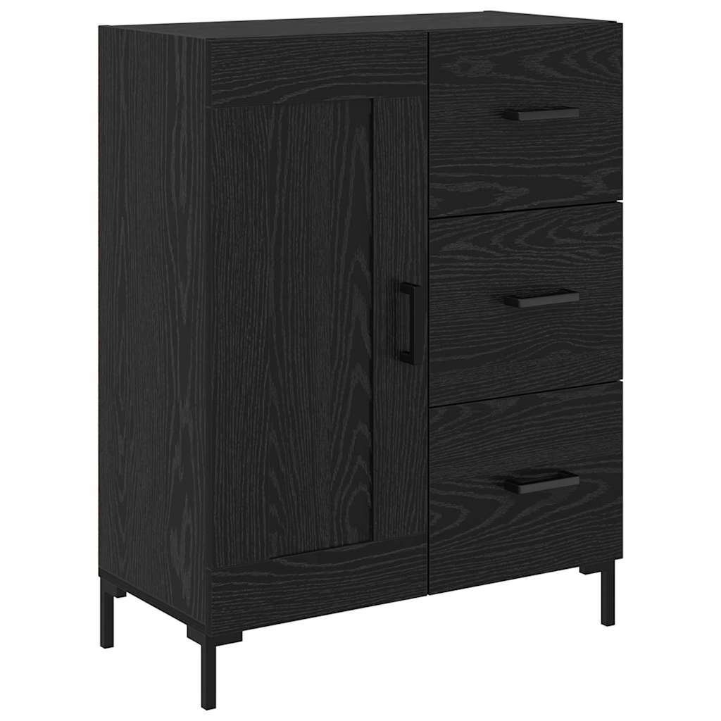 Highboard Black Oak 69.5 x 34 x 180 cm Engineered Wood