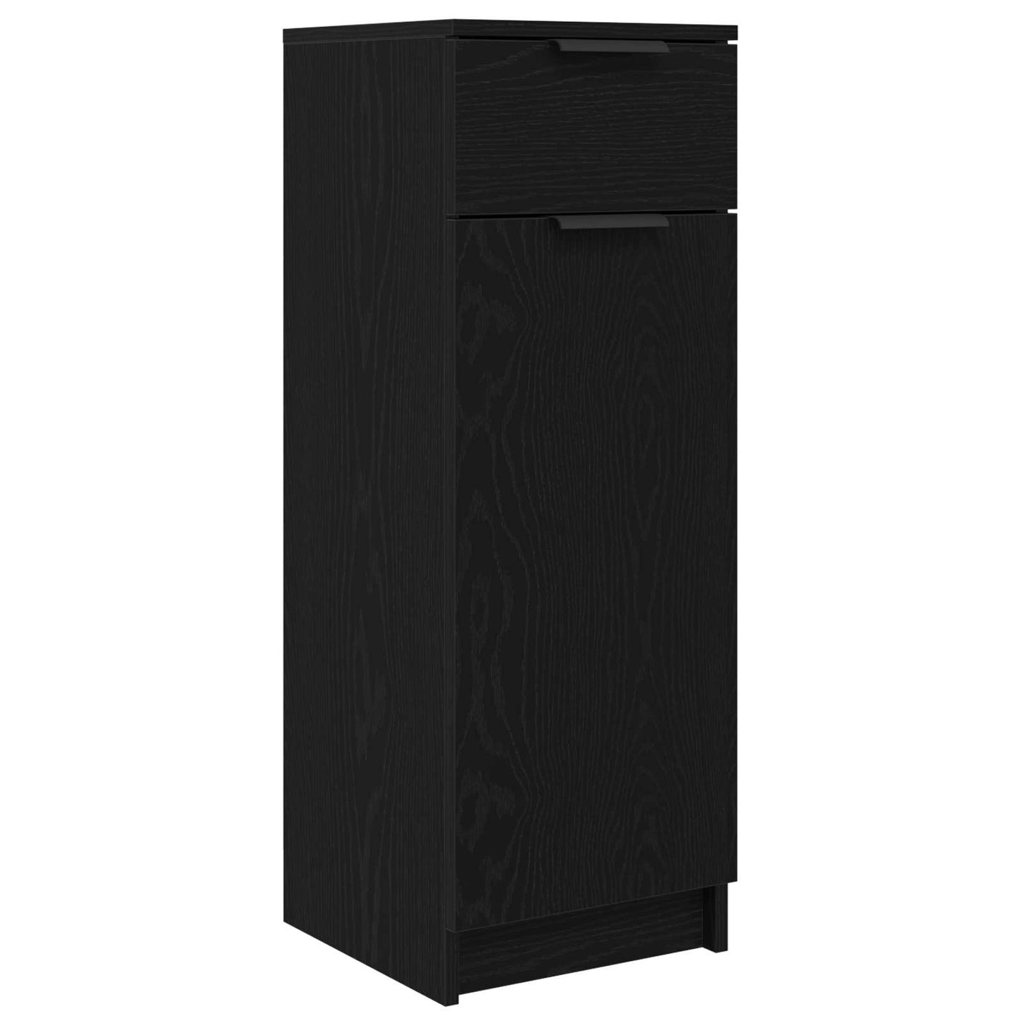 Bathroom Furniture Set 3 pcs Black Oak Engineered Wood