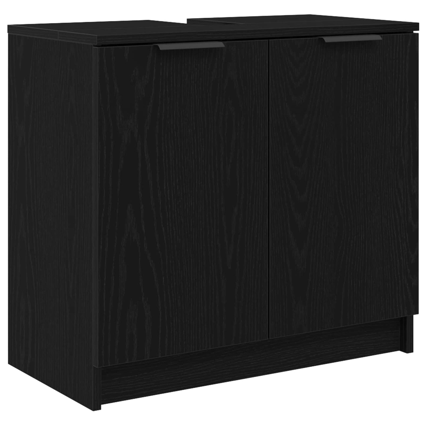Bathroom Furniture Set 5 pcs Black Oak Engineered Wood