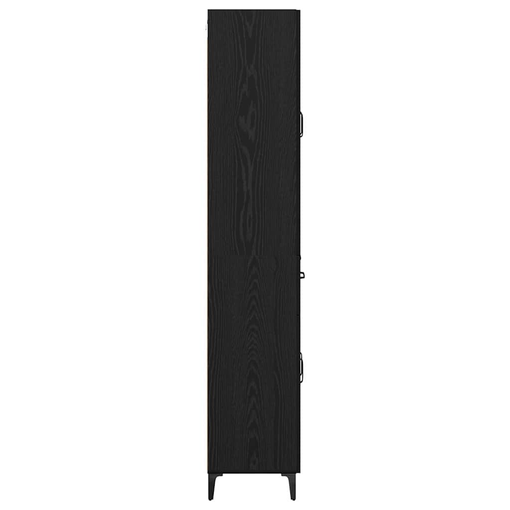 Highboard Black Oak 69.5 x 34 x 180 cm Engineered Wood