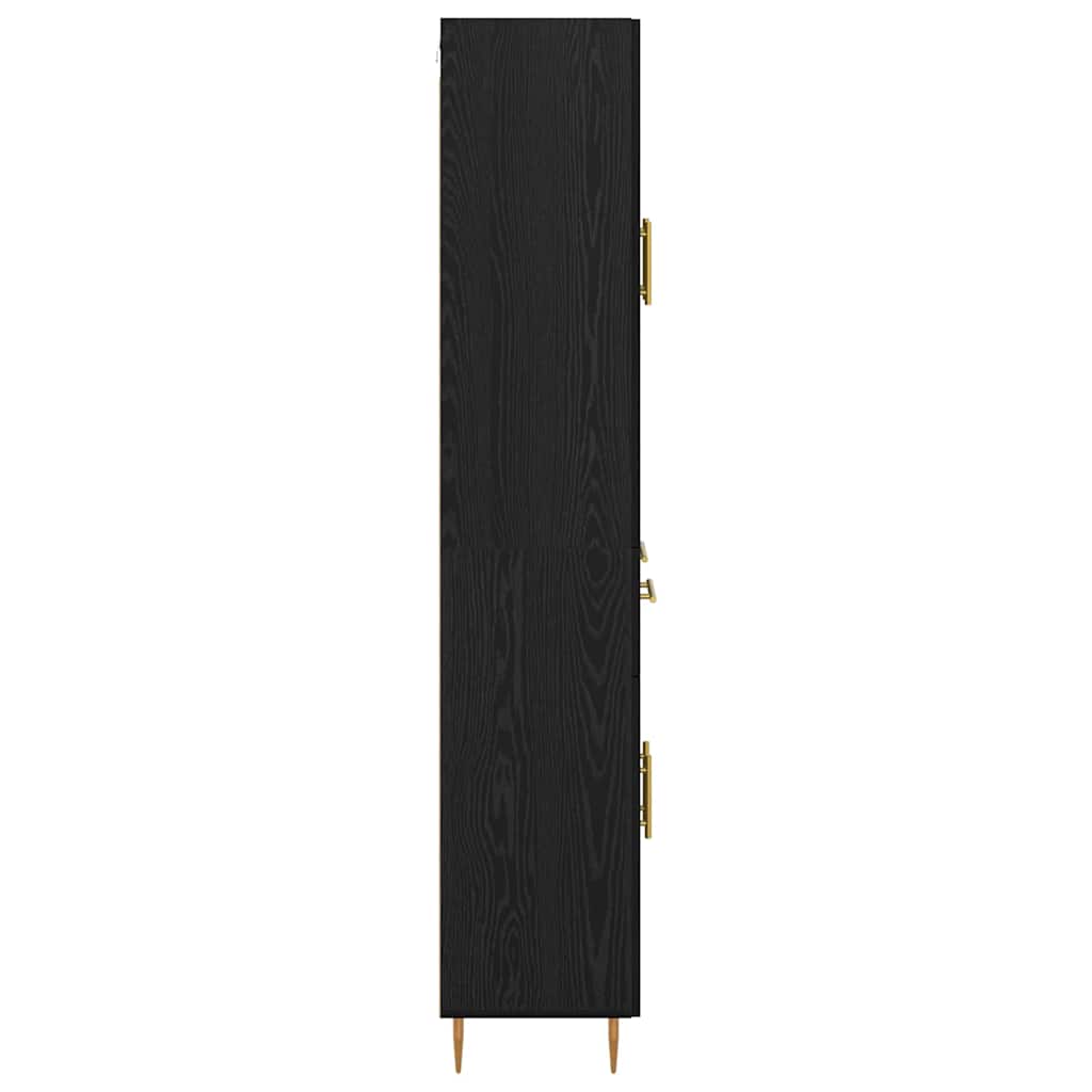 Highboard Black Oak 69.5 x 34 x 180 cm Engineered Wood
