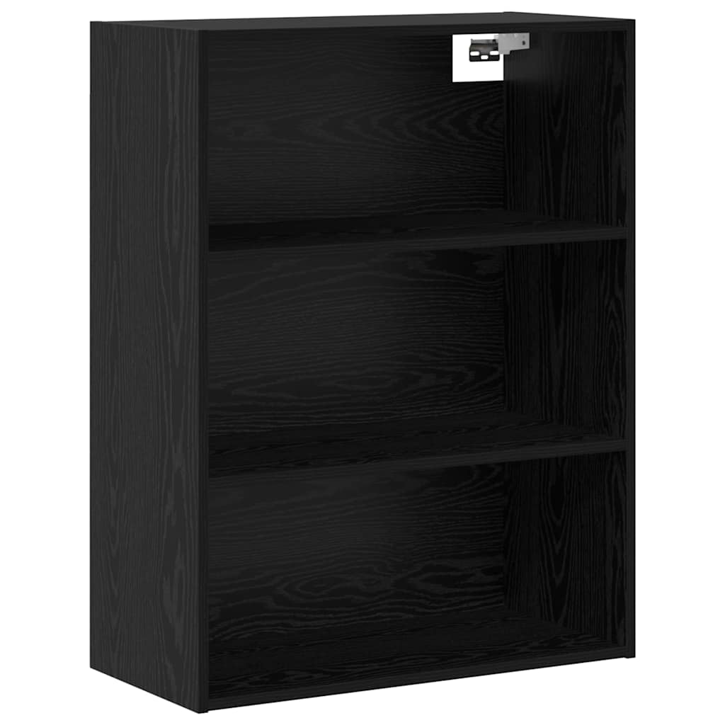 Highboard with Drawer 2 pcs Black Oak Engineered Wood