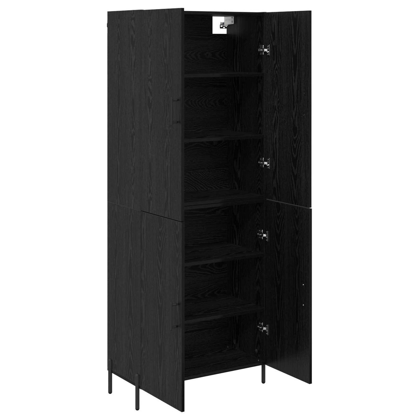 Highboard Black Oak 69.5 x 34 x 180 cm Engineered Wood