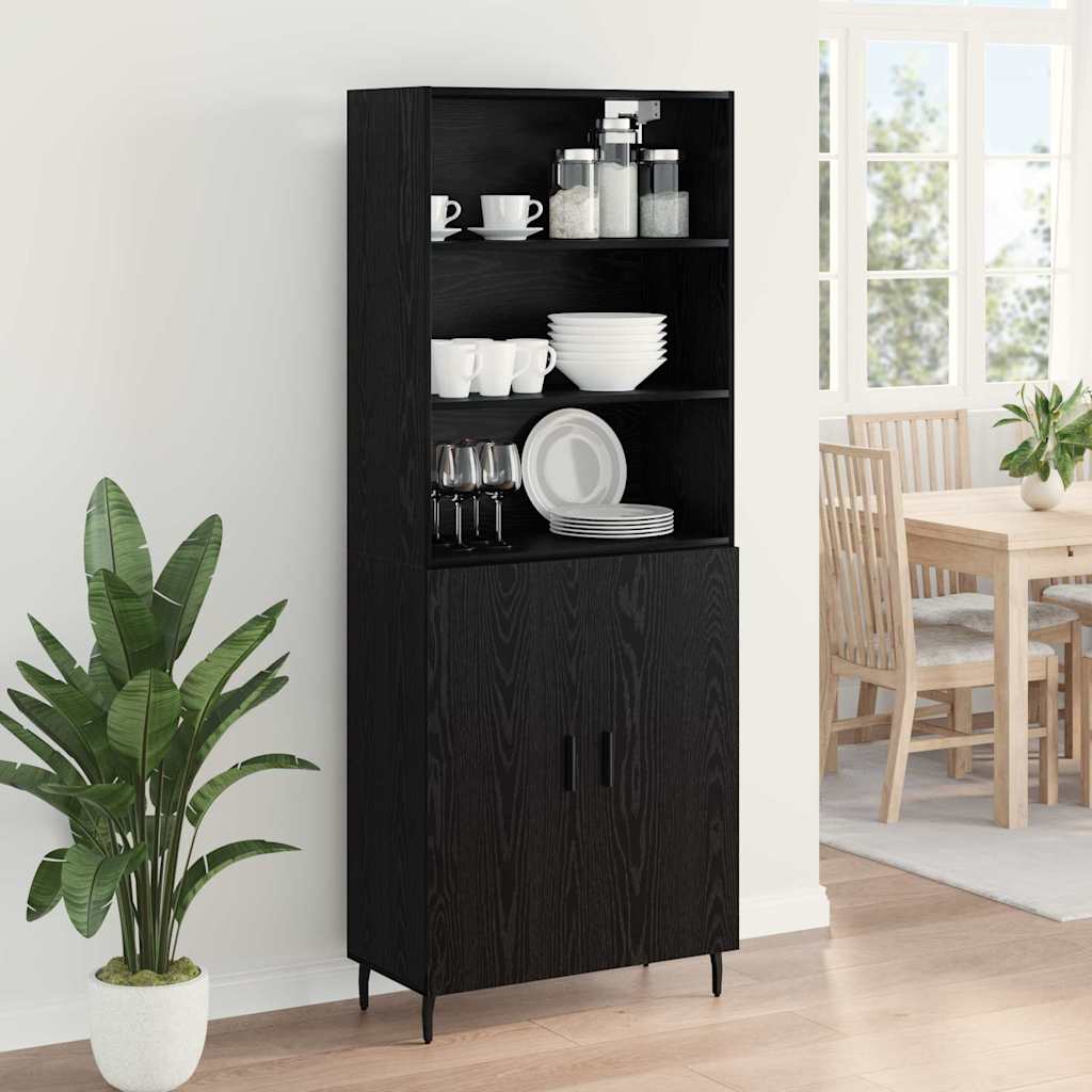 Highboard Black Oak 69.5 x 34 x 180 cm