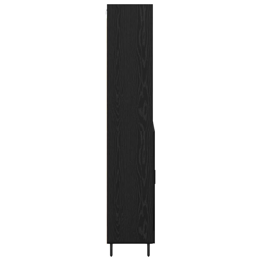 Highboard with Drawer Black Oak 69.5 x 34 x 180 cm