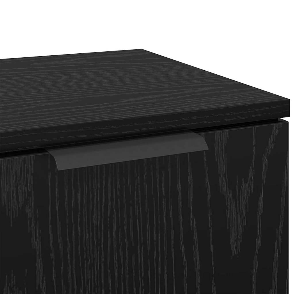 Sideboard with Drawer 3 pcs Black oak Engineered Wood