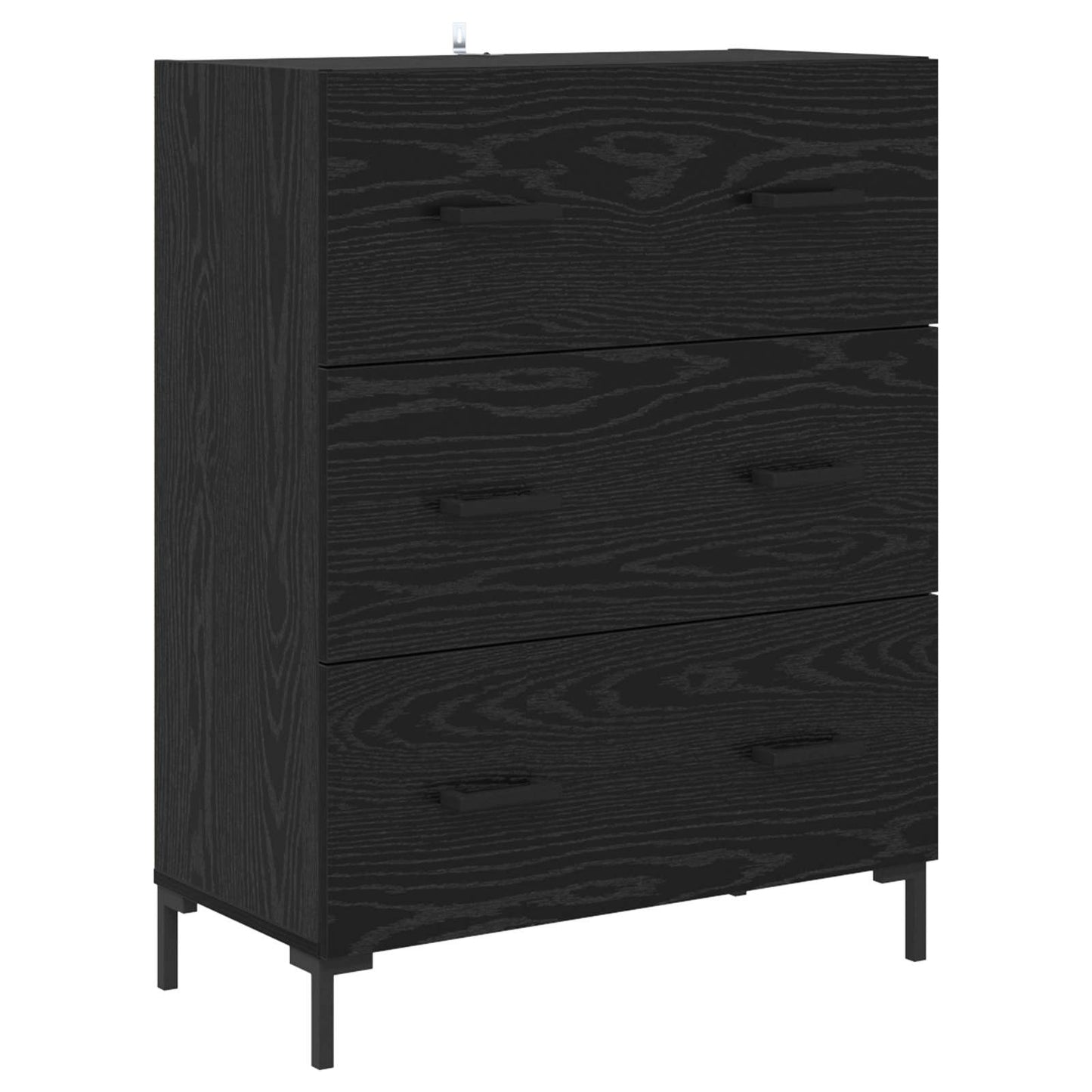 Highboard Black Oak 69.5 x 34 x 180 cm Engineered Wood