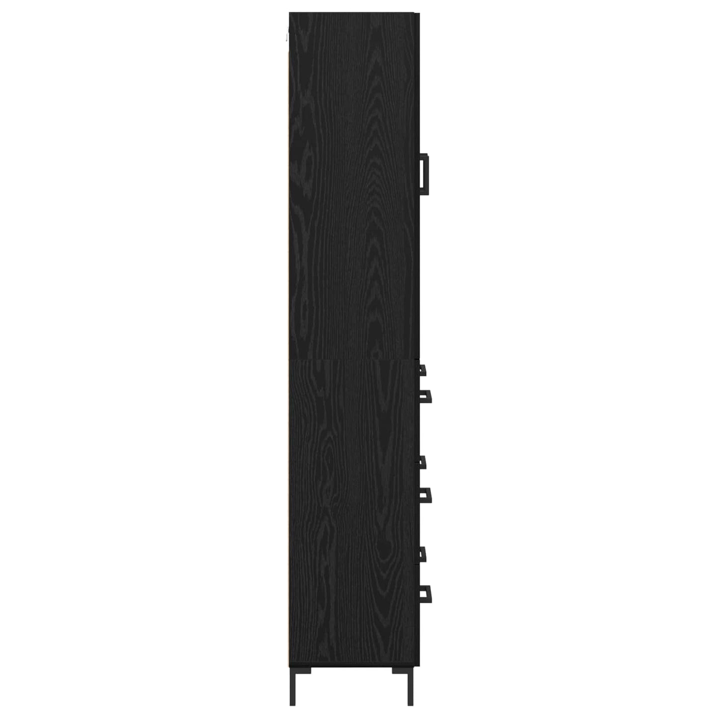 Highboard Black Oak 69.5 x 34 x 180 cm Engineered Wood