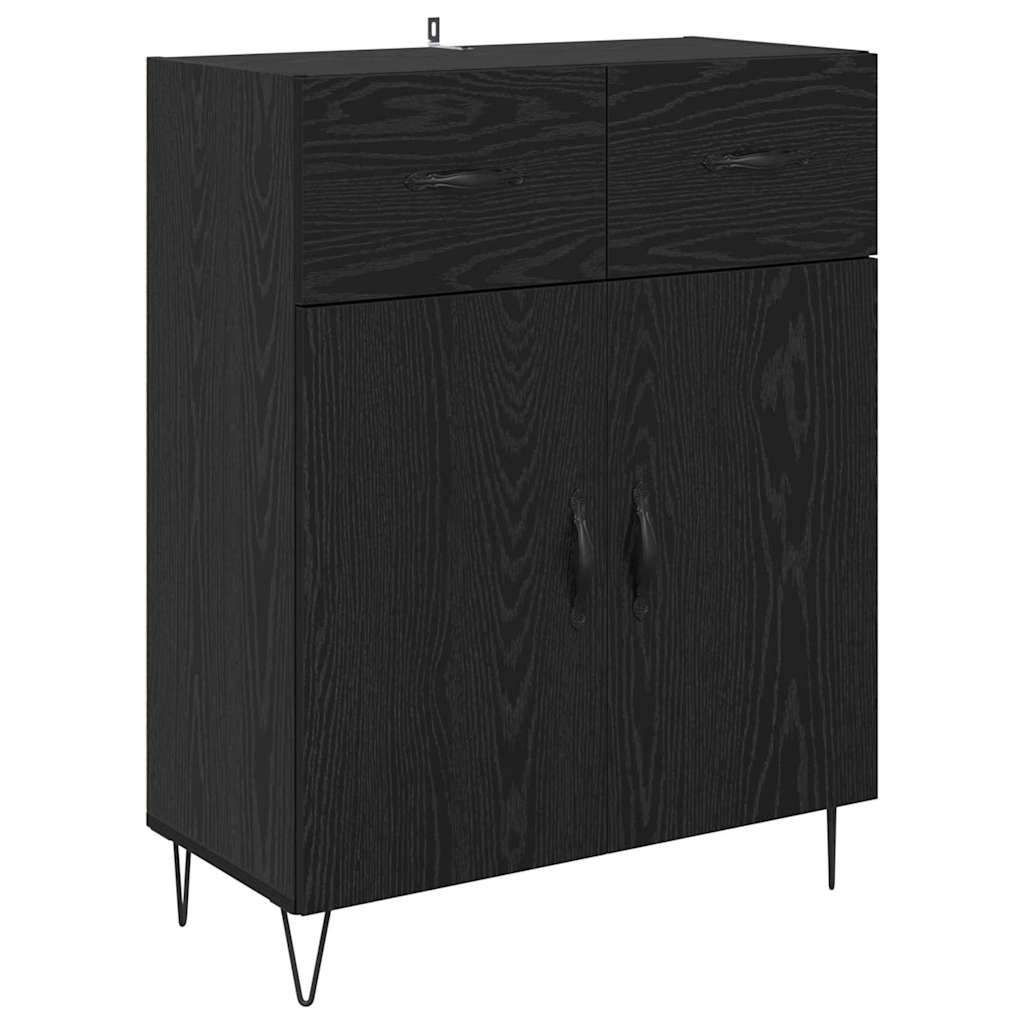 Highboard Black Oak 69.5 x 34 x 180 cm Engineered Wood