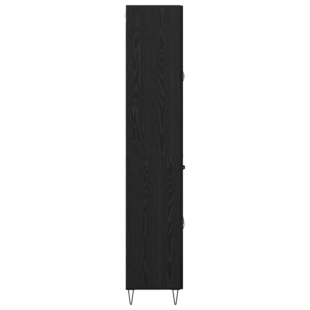 Highboard Black Oak 69.5 x 34 x 180 cm Engineered Wood
