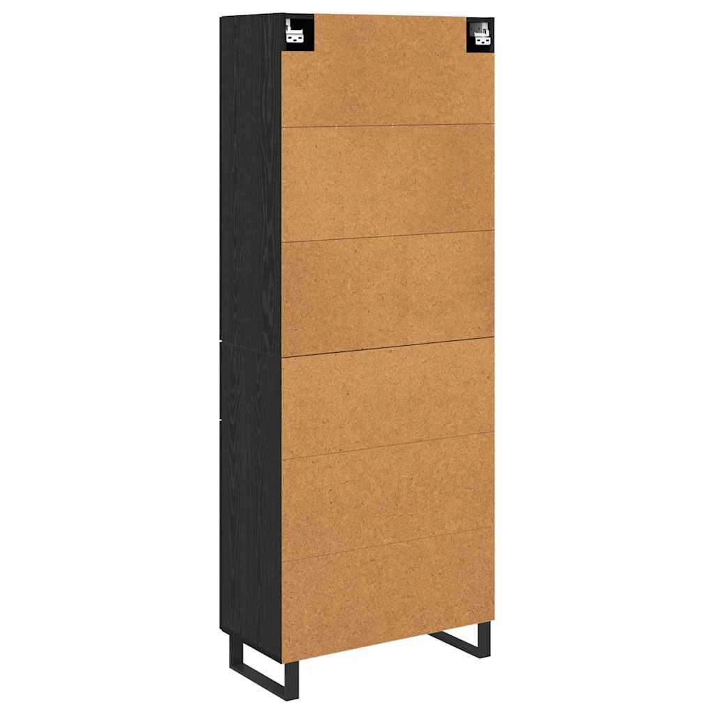 Highboard with Drawer 2 pcs Black Oak 69.5 x 34 x 180 cm