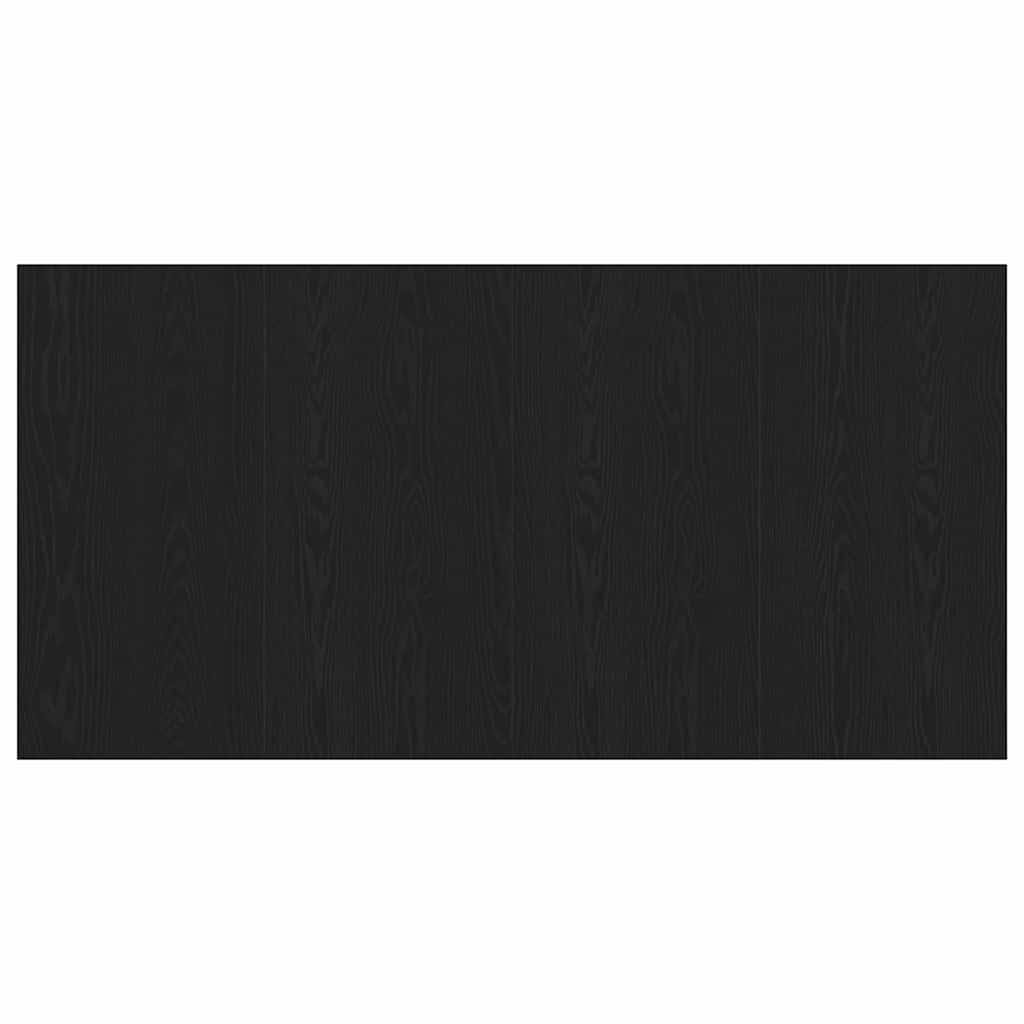Headboard with Cabinet 3 pcs Black Oak Engineered Wood