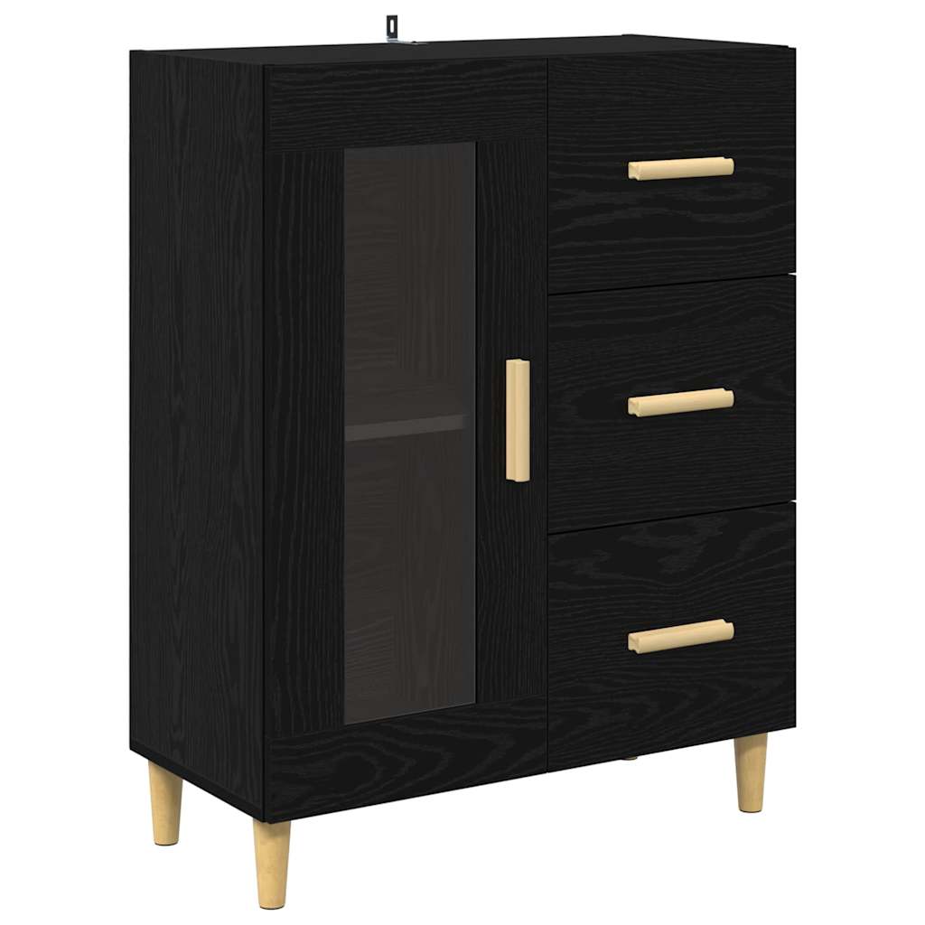 Highboard Black Oak 69.5 x 32.5 x 180 cm Engineered Wood