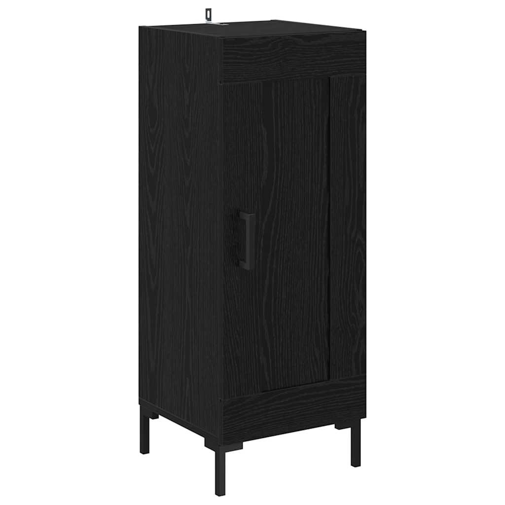 Highboard Black Oak 34.5 x 34 x 180 cm Engineered Wood