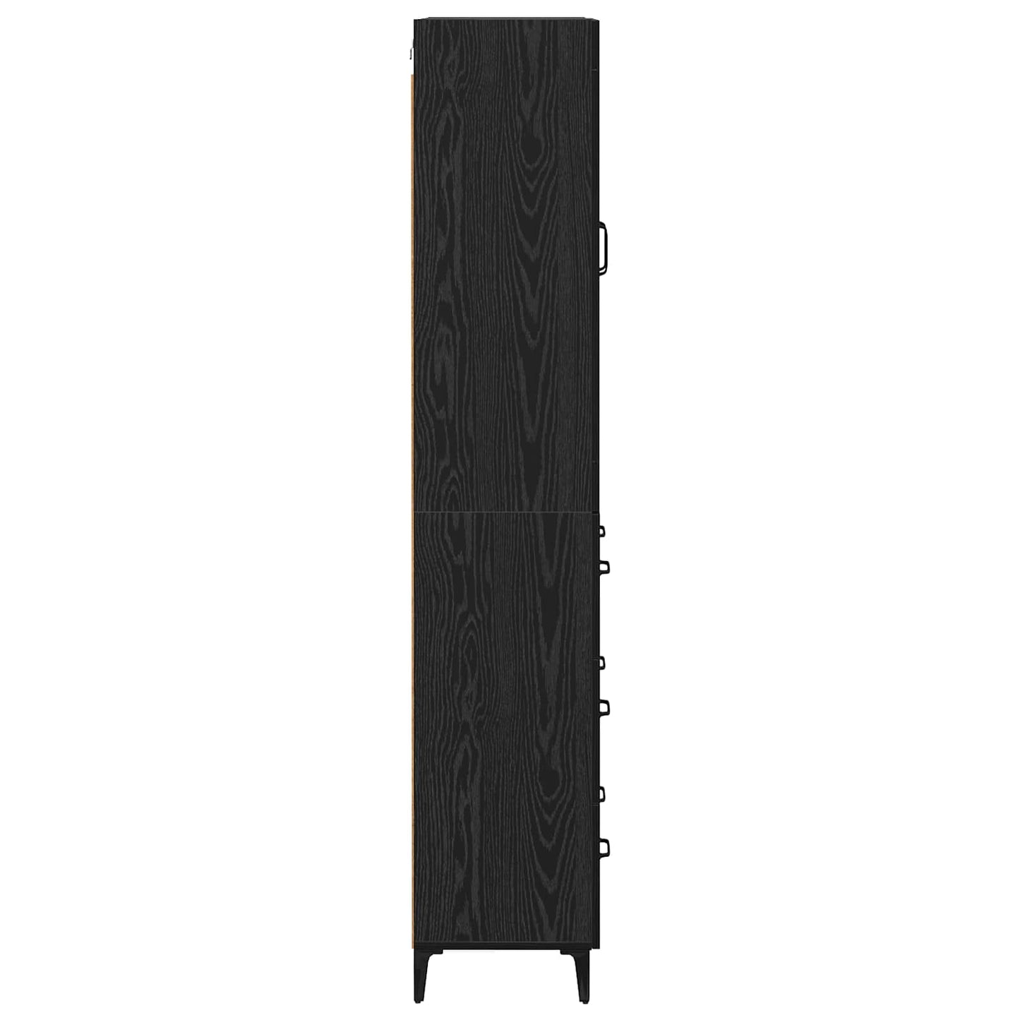 Highboard Black Oak 69.5 x 34 x 180 cm Engineered Wood