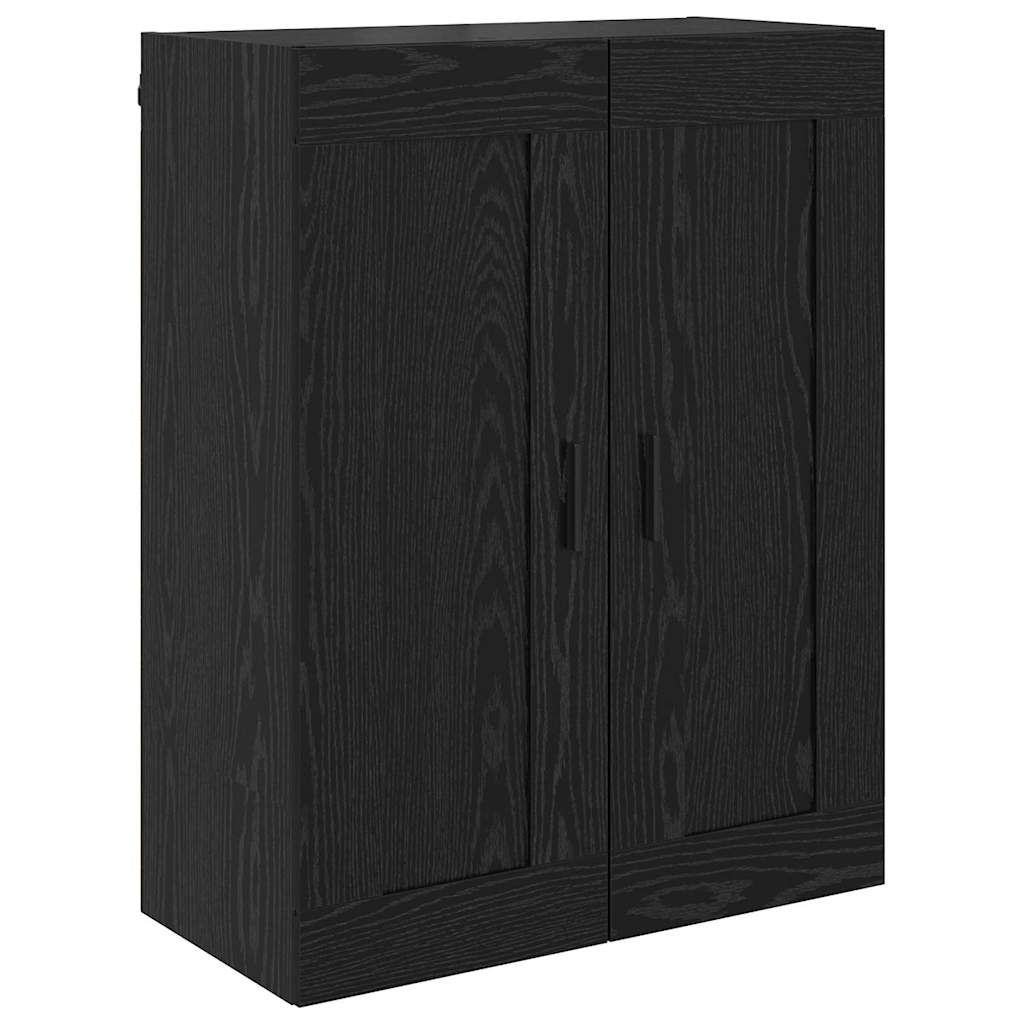 Highboard with Drawer 2 pcs Black Oak Engineered Wood