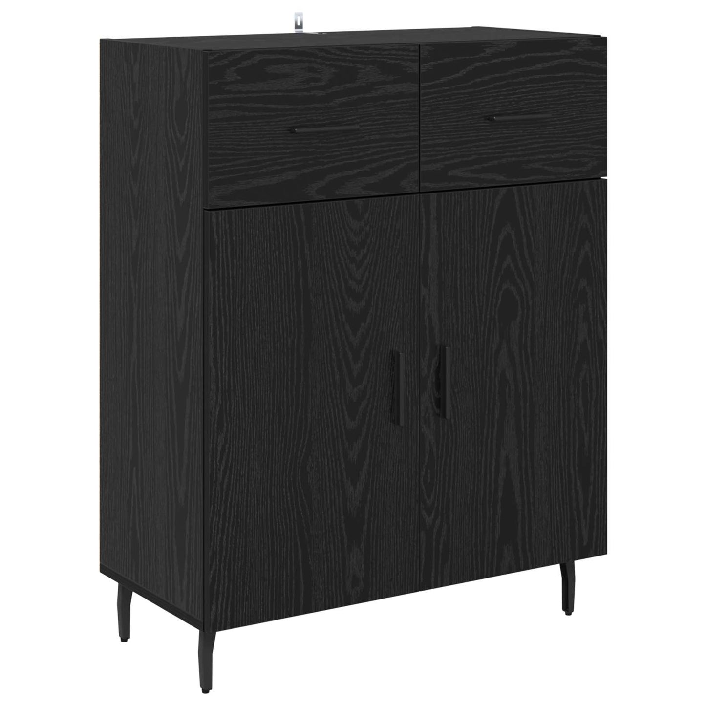 Highboard 2 pcs Black Oak 69.5 x 34 x 180 cm Engineered Wood