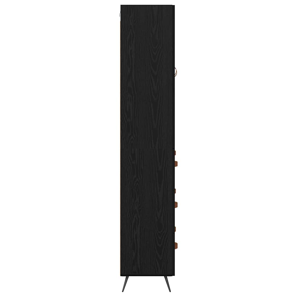 Highboard Black Oak 69.5 x 34 x 180 cm Engineered Wood