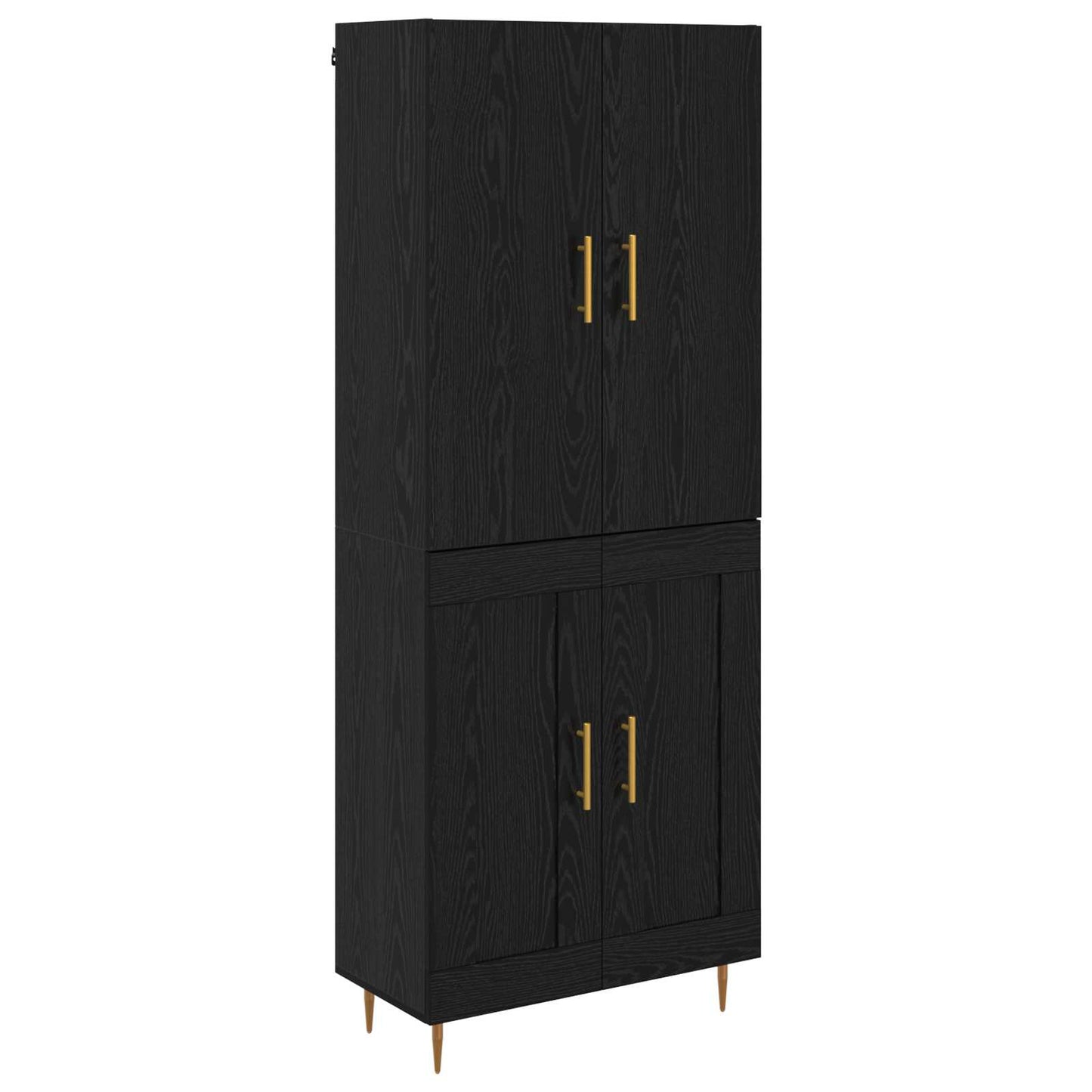 Highboard Black Oak 69.5 x 34 x 180 cm Engineered Wood