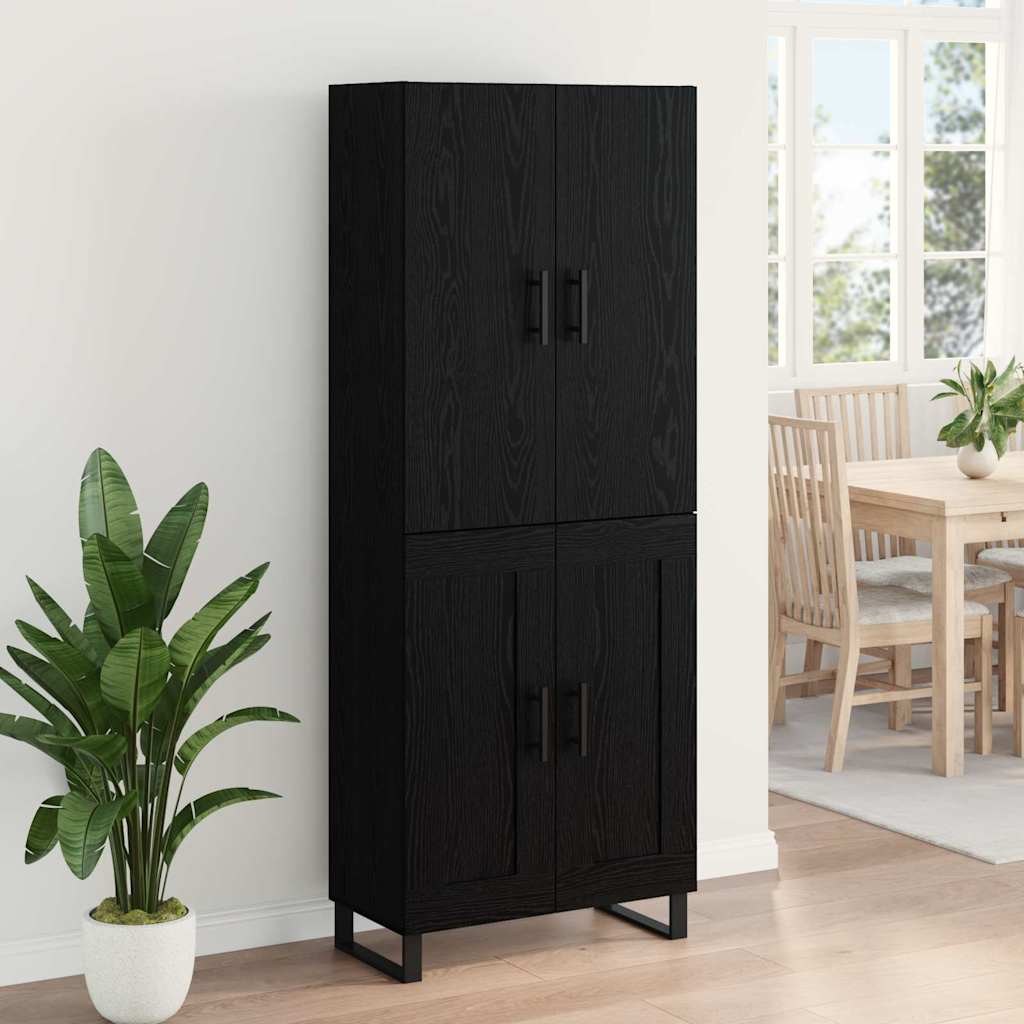 Highboard 2 pcs Black Oak 69.5 x 34 x 180 cm