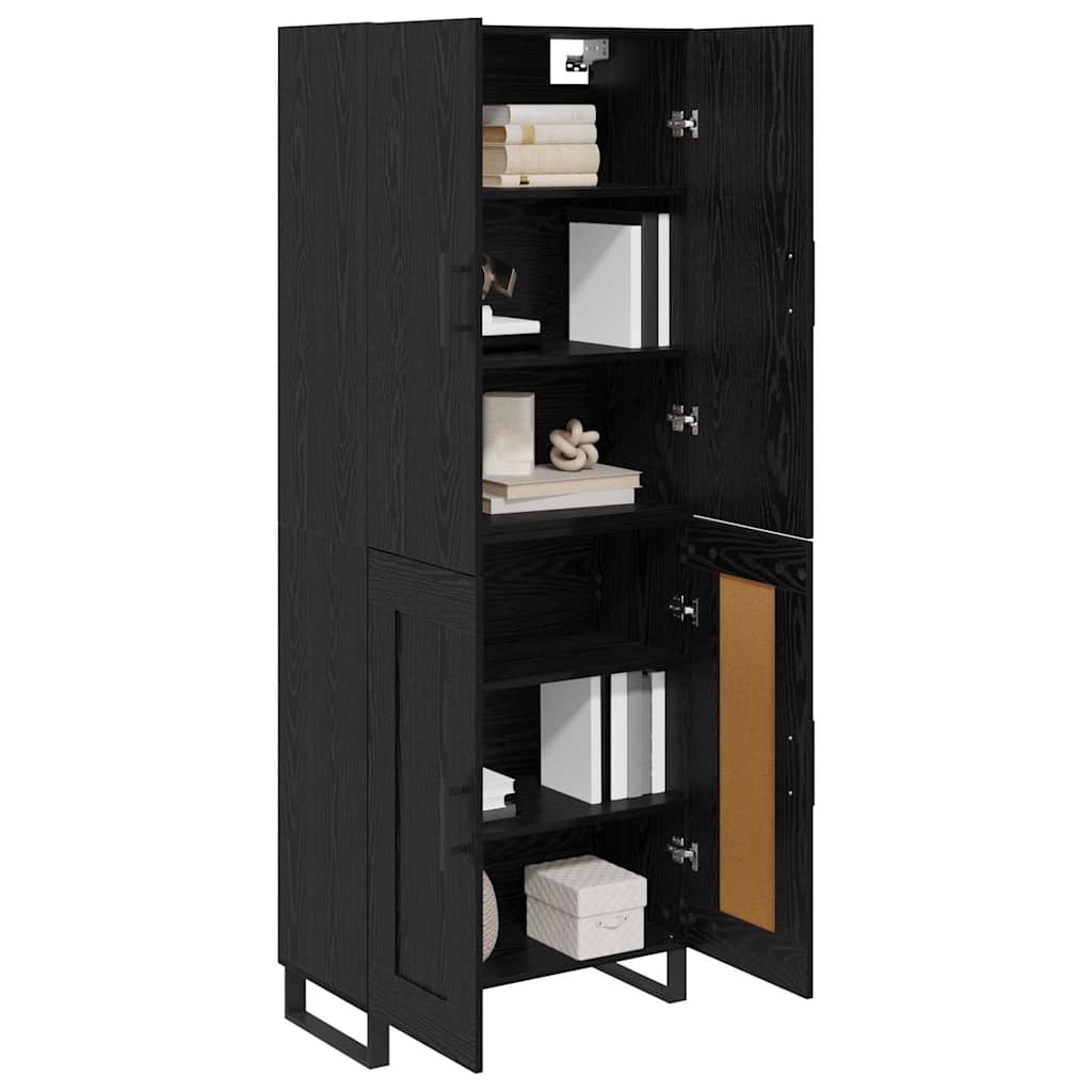 Highboard 2 pcs Black Oak 69.5 x 34 x 180 cm
