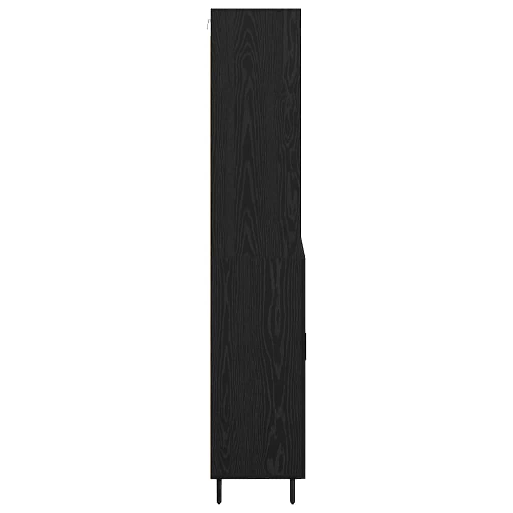 Highboard with Drawer Black Oak 69.5 x 34 x 180 cm