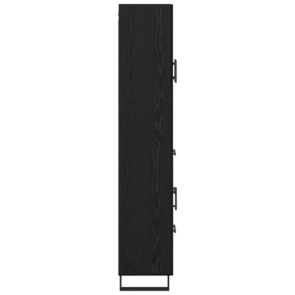 Highboard Black Oak 69.5 x 34 x 180 cm Engineered Wood