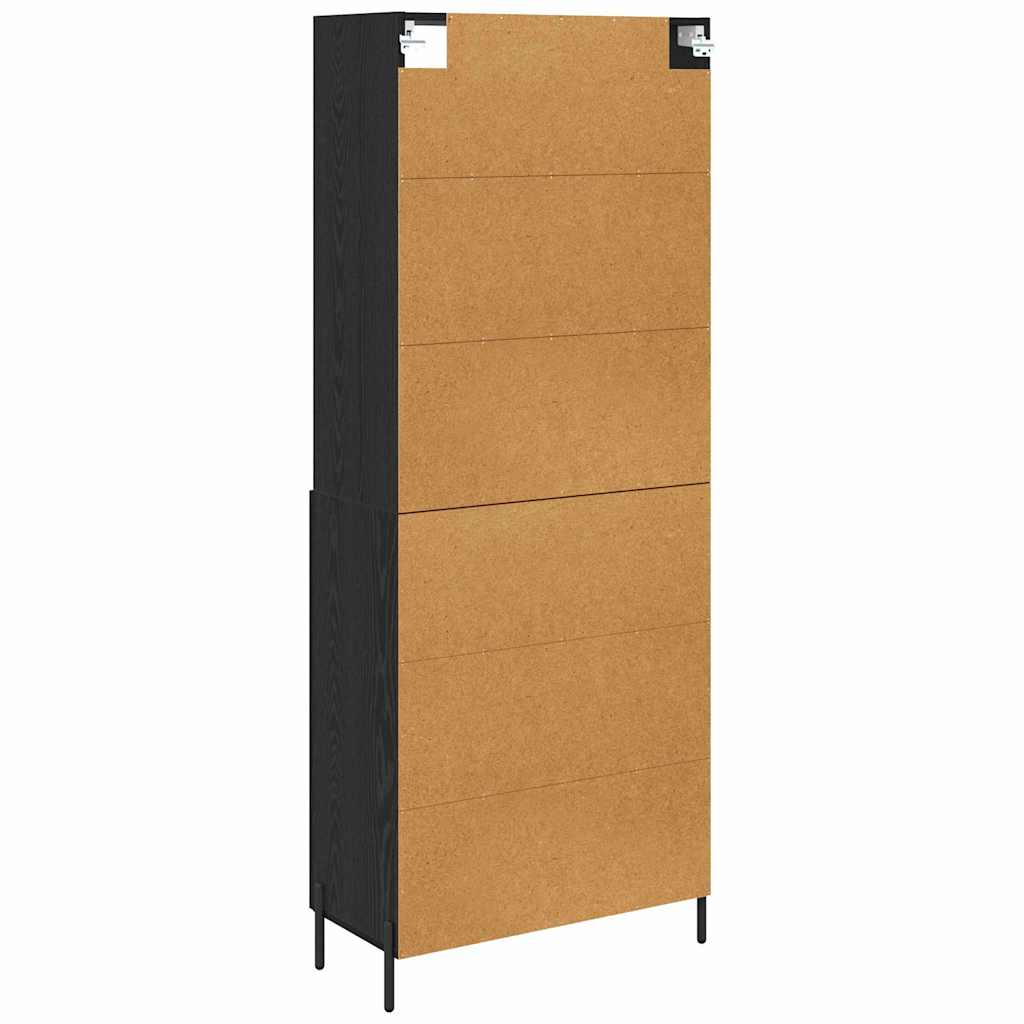 Highboard Black oak 69.5 x 34 x 180 cm Engineered Wood