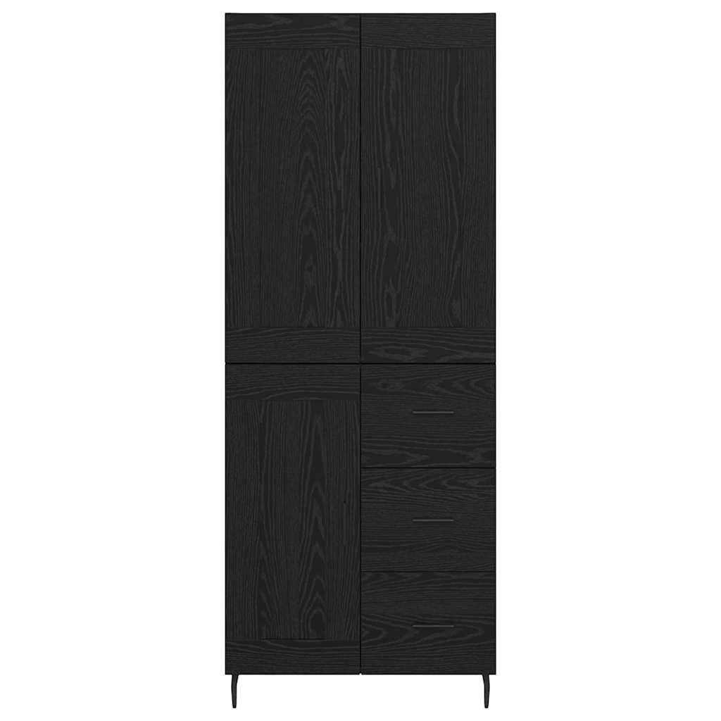 Highboard 2 pcs Black Oak 69.5 x 34 x 180 cm Engineered Wood