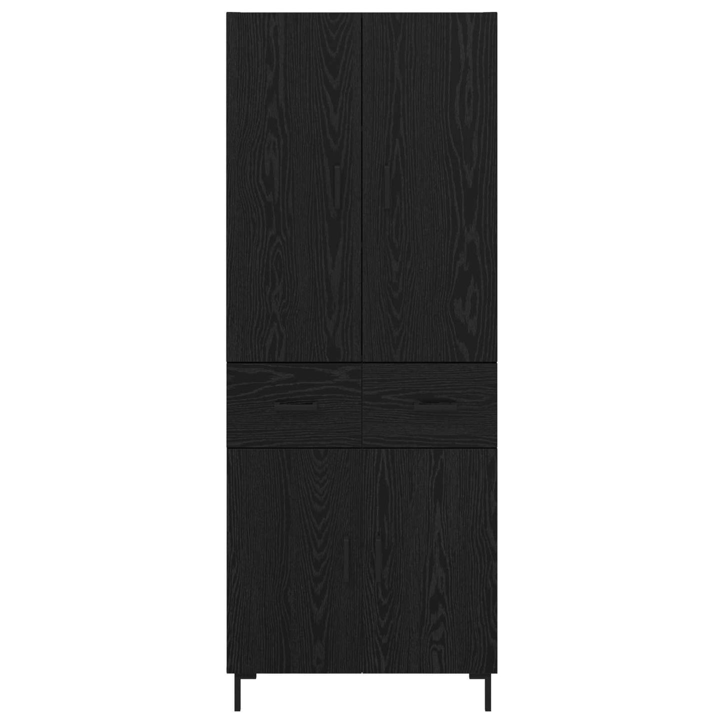 Highboard Black Oak 69.5 x 34 x 180 cm Engineered Wood