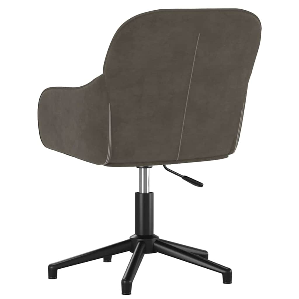 Office Chair Dark Grey 56 x 61.5 x 72 cm Velvet