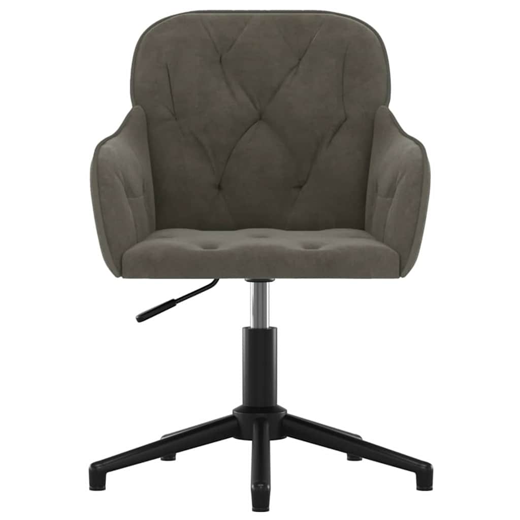 Office Chair Dark Grey 56 x 61.5 x 72 cm Velvet