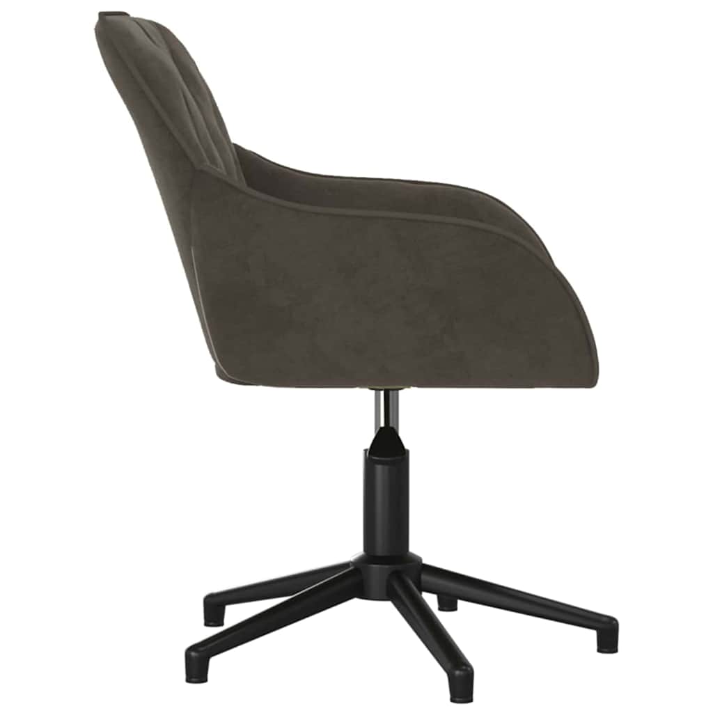 Office Chair Dark Grey 56 x 61.5 x 72 cm Velvet