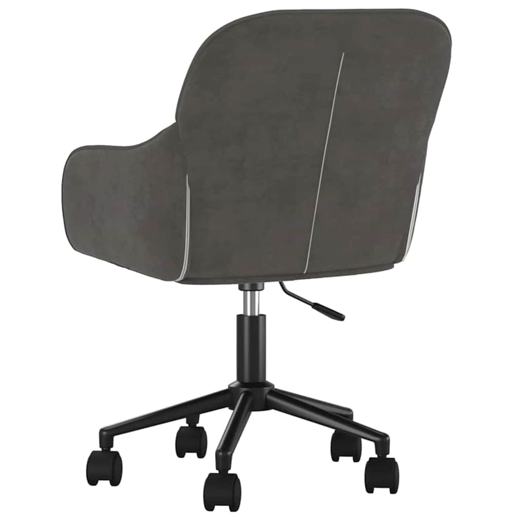 Office Chair with Wheel Dark Grey 56 x 61.5 x 72 cm Velvet
