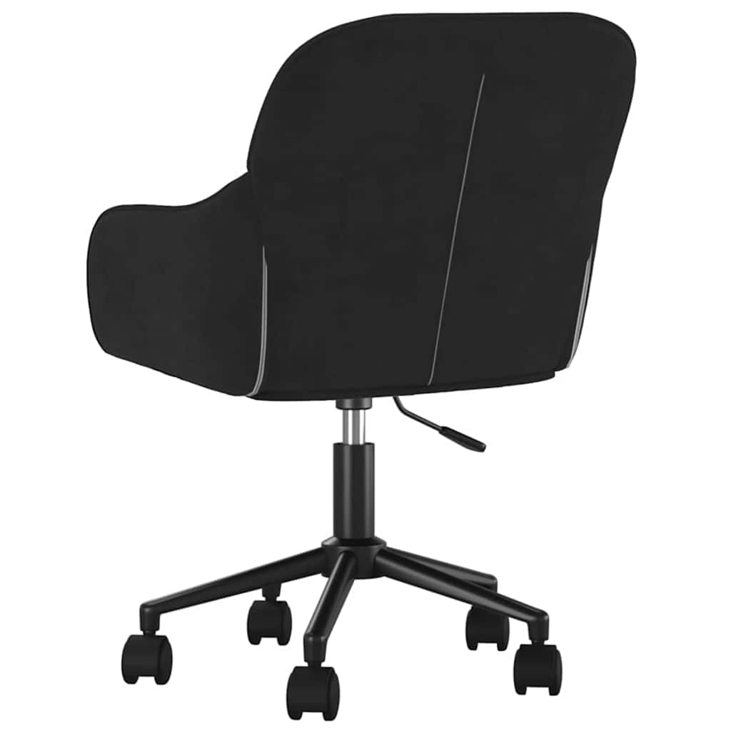 Office Chair Height Adjustable Black 56 x 61.5 x 72 cm Velvet