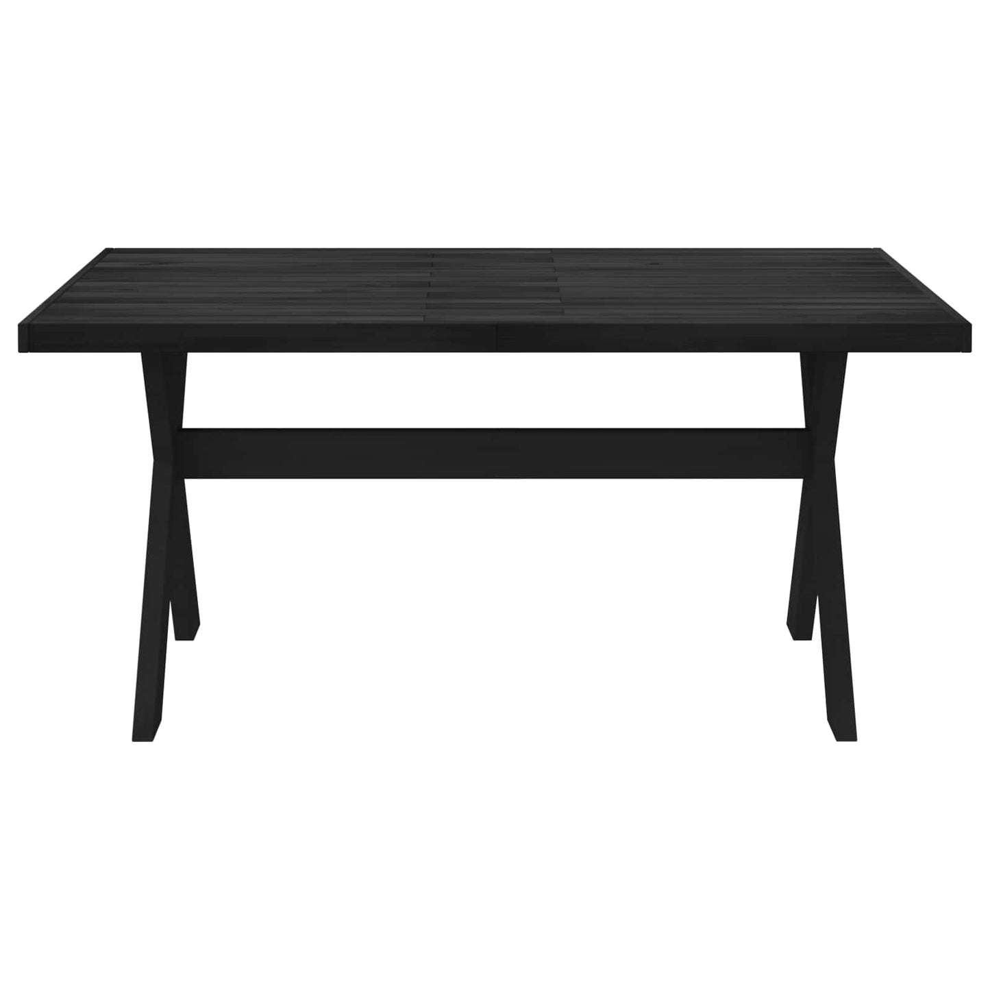 Dining Table NOAIN 160 cm Solid Pine Wood Black Rectangular