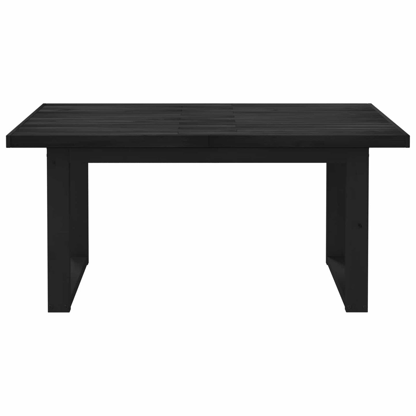 Dining Table NOAIN 160 cm Solid Pine Wood Black Rectangular