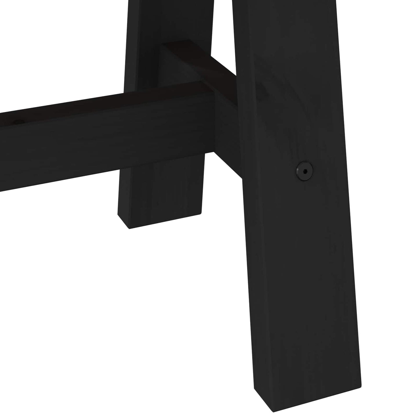 Dining Bench NOAIN 180 x 41 x 45 cm Solid Pine Wood Black