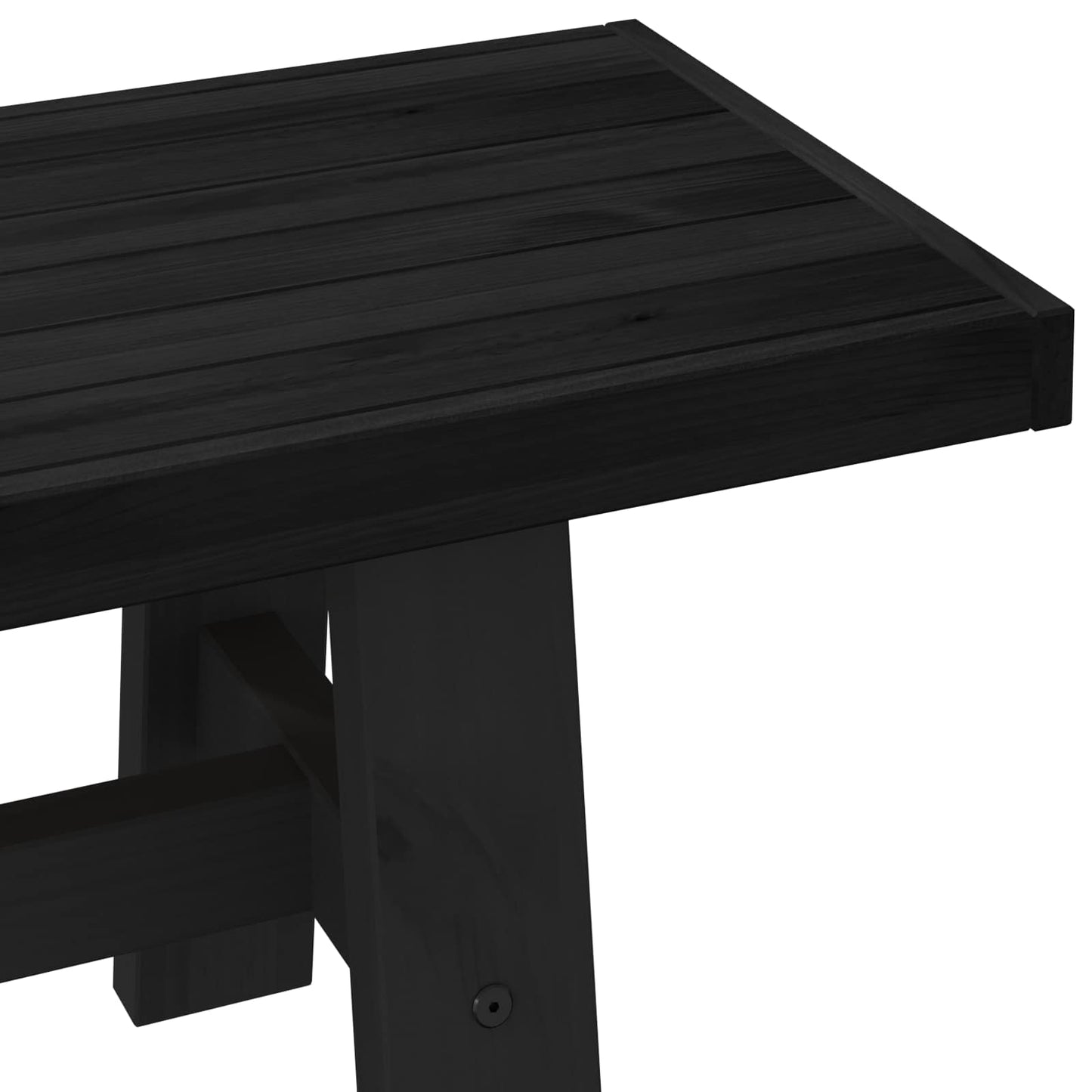 Dining Bench NOAIN 160 x 41 x 45 cm Solid Pine Wood Black