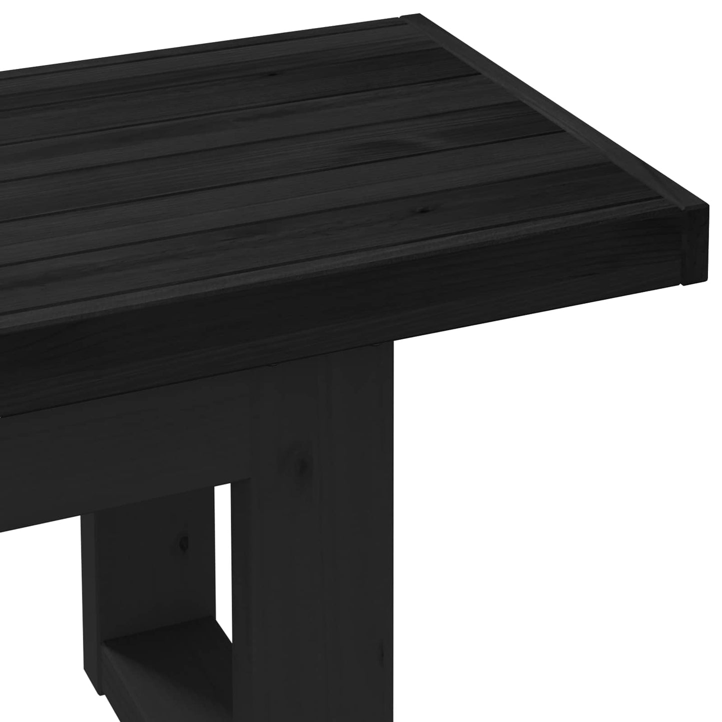Dining Bench NOAIN 120 x 41 x 45 cm Solid Pine Wood Black