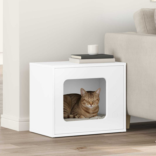 Cat House White 51 x 30 x 42.5 cm Engineered Wood