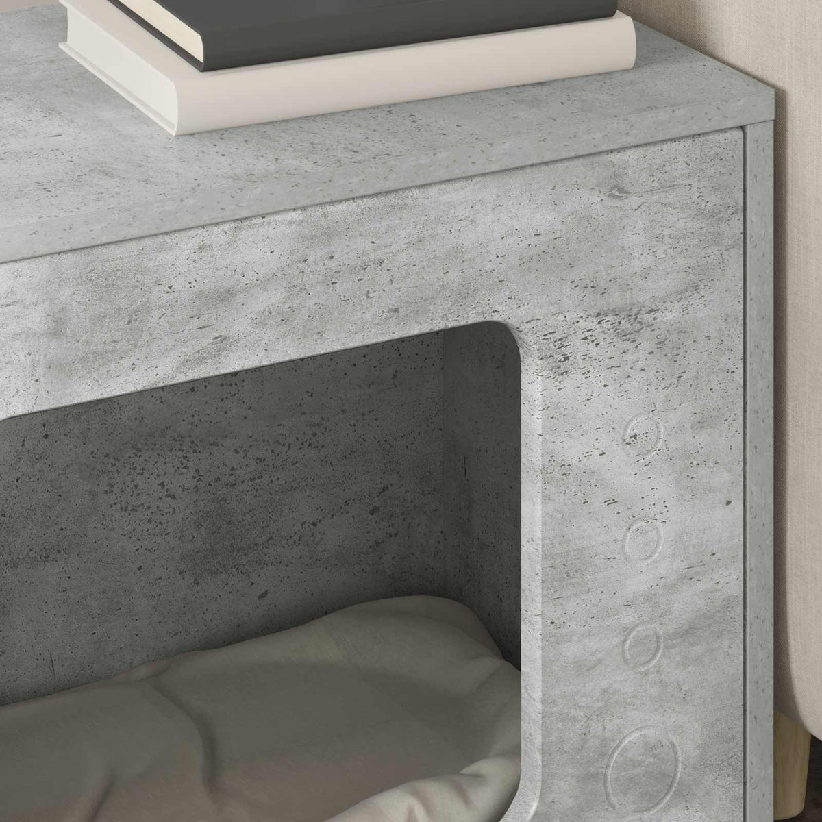 Cat House Concrete Grey 51 x 30 x 42.5 cm Engineered Wood
