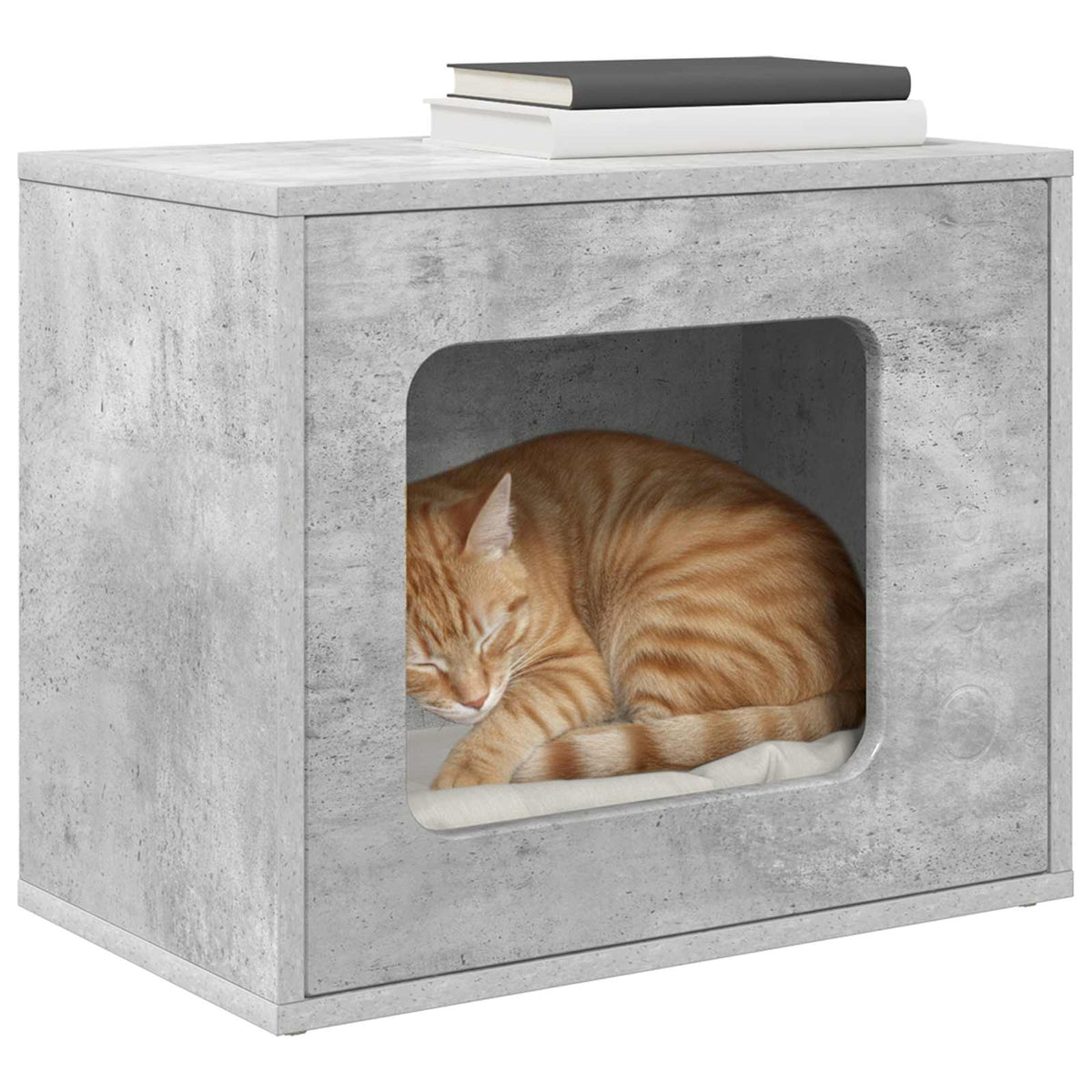Cat House Concrete Grey 51 x 30 x 42.5 cm Engineered Wood