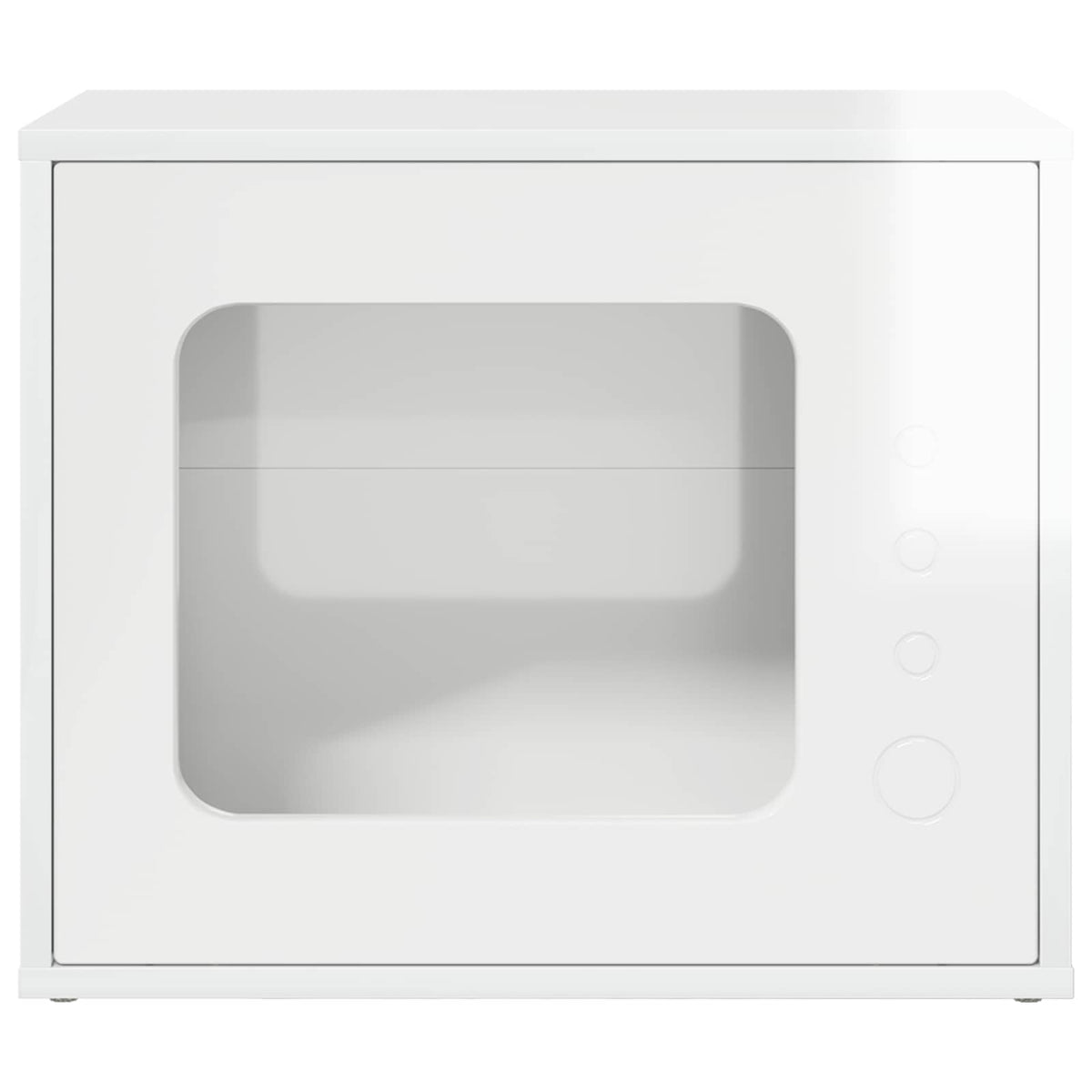 Cat House High Gloss White 51 x 30 x 42.5 cm Engineered Wood