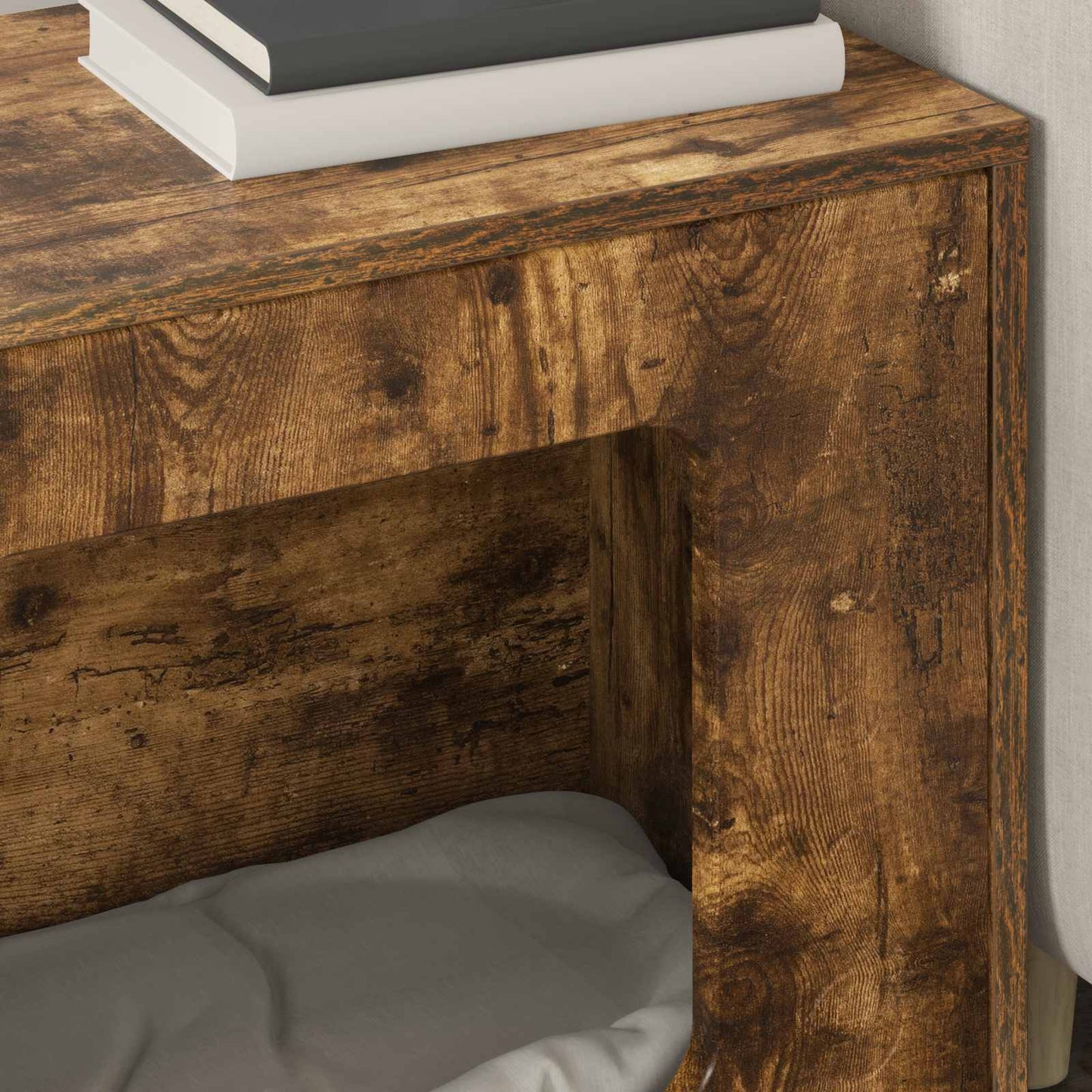 Cat House Smoked Oak 51 x 30 x 42.5 cm Engineered Wood