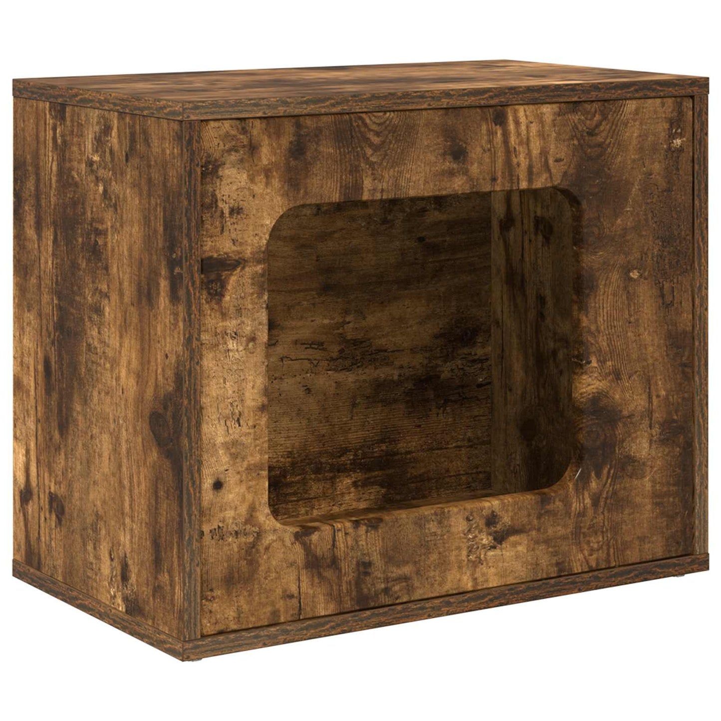 Cat House Smoked Oak 51 x 30 x 42.5 cm Engineered Wood